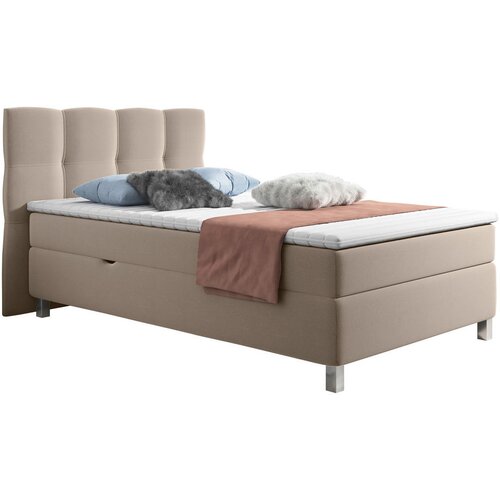 CARRYHOME POSTELJA Z VZMETNICO 120 cm x 200 cm , tekstil bež Cene
