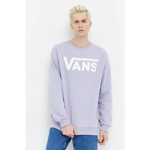 Vans Bombažen pulover moška, vijolična barva