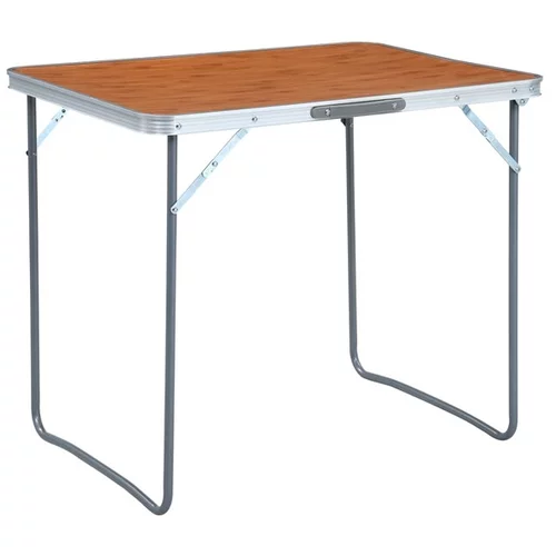  Zložljiva miza za kampiranje s kovinskim okvirjem 80x60 cm