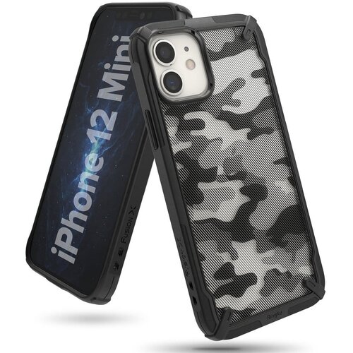 Ringke Fusion X Design izdržljivo kući&amp;scaron;te s TPU odbojnikom za iPhone 12 Mini Camo Slike