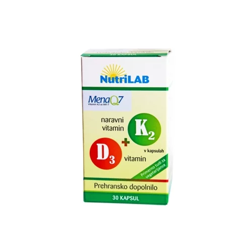  Nutrilab Naravni vitamin K2 + D3, kapsule