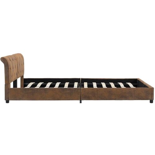 vidaXL Posteljni okvir rjav iz umetnega semiš usnja 160x200 cm Cene