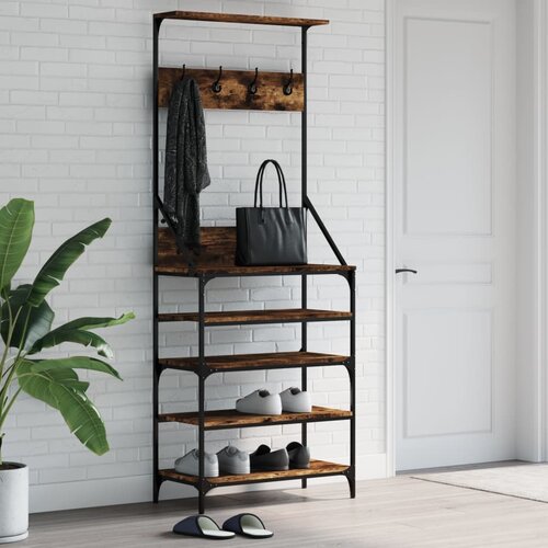 The Living Store Regal za oblačila s prostorom za čevlje dim. hrast 70x34x184 cm - Regal Za Oblačila, (21448565) Slike