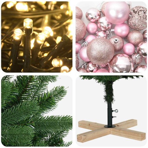  Umjetno božićno drvce s kuglicom 240 cm 300 LED lampica Slike