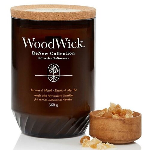 WoodWick mirisna svijeća ReNew medium Incense &amp;amp; Myrrh 1726344E Slike