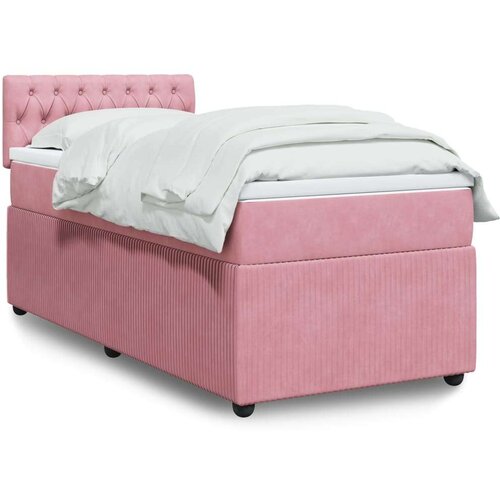 Box spring krevet s madracem ružičasti 80 x 200 cm baršunasti Cijene