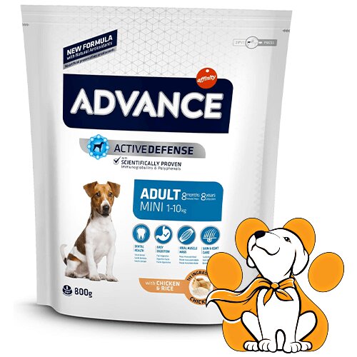 Advance adult mini, od 8 meseci do 8 godina 800g, Piletina & Pirinač, Male rase Cene