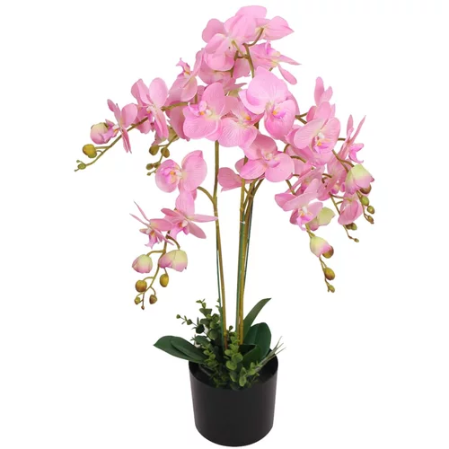 vidaXL Umjetna orhideja s posudom 75 cm ružičasta