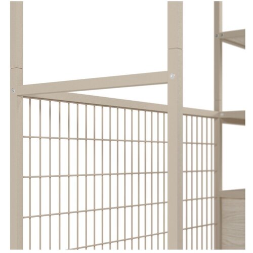 Marckeric Kremno bela odprta jeklena garderobna omara 140x179,5x40 cm Amara &amp;ndash; Slike