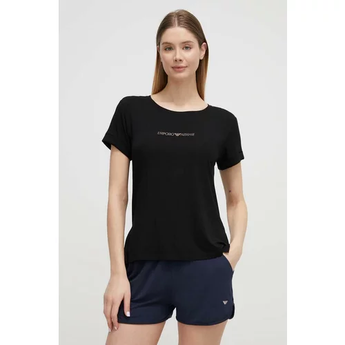 Emporio Armani Underwear Kratka majica za plažo črna barva