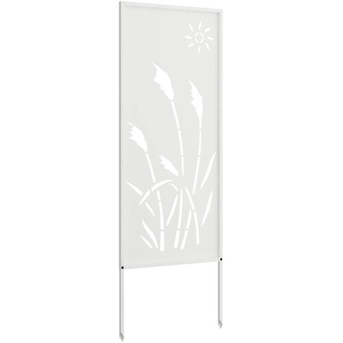  Privatnost u vrtu Bijelo 50 x 140 cm Hladno valjana čelična Slike