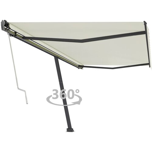 vidaXL prostostoječa avtomatska tenda 500x350 cm krem Cene