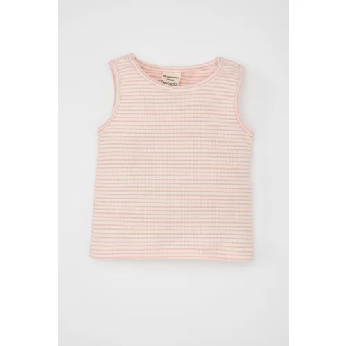 Defacto Baby Girl Crew Neck Striped Undershirt