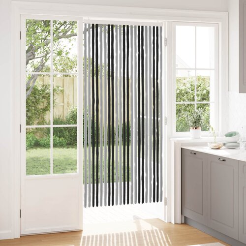  Zavjesa protiv insekata Chenille Siva i crna 90 x 200 cm Cene