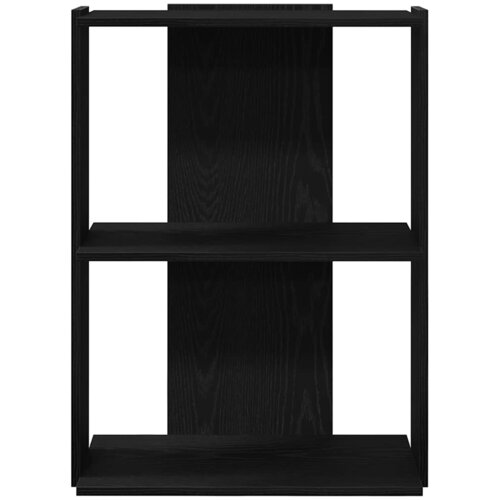  Regal za knjige s 3 razine crni 60x30x80 cm konstruirano drvo Slike