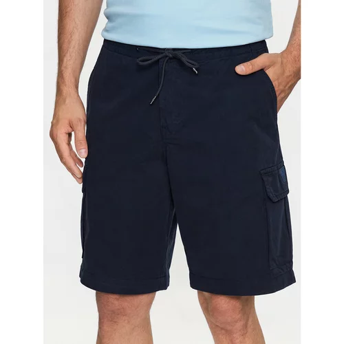 Emporio Armani Kratke hlače iz tkanine 211835 3R471 06935 Mornarsko modra Regular Fit