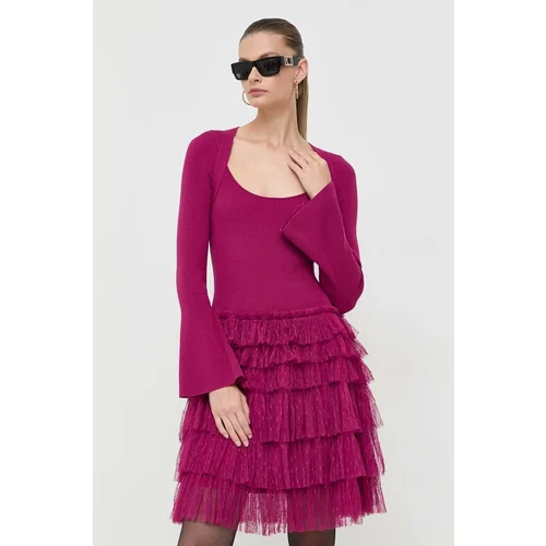 Twinset Obleka vijolična barva