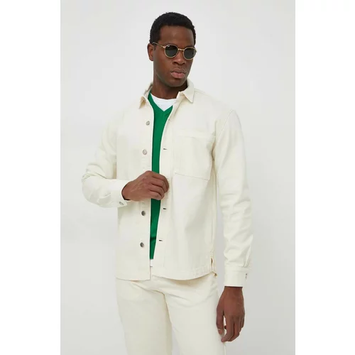 United Colors Of Benetton Traper košulja za muškarce, boja: bež, relaxed, s klasičnim ovratnikom