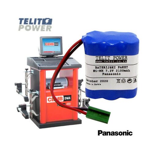  TelitPower baterija NIMH 7.2V 2100mAh Panasonic za mašinu za reglažu trapa CEMB DWA400R/800R ( P-1700 ) Cene