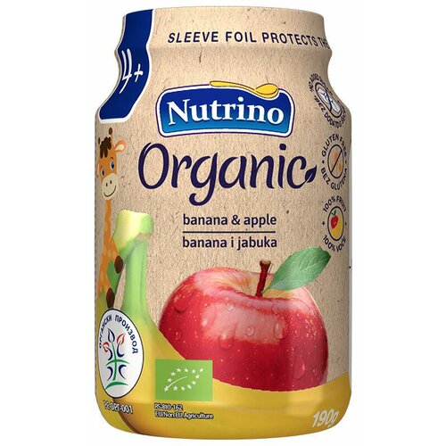 Nutrino organic pire banana i jabuka, 190 g Slike
