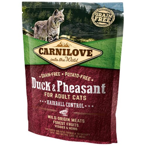 Carnilove cat adult hairball control - raca & fazan 400 g Cene