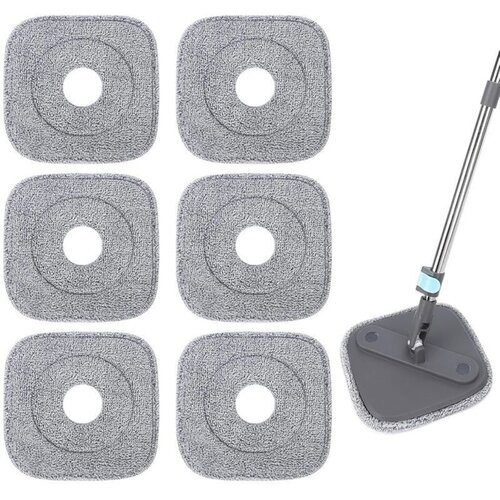 INF Komplet 6 kvadratnih krp za mop True & Tidy, gobaste, pralne (sive), (5000241947) Cene