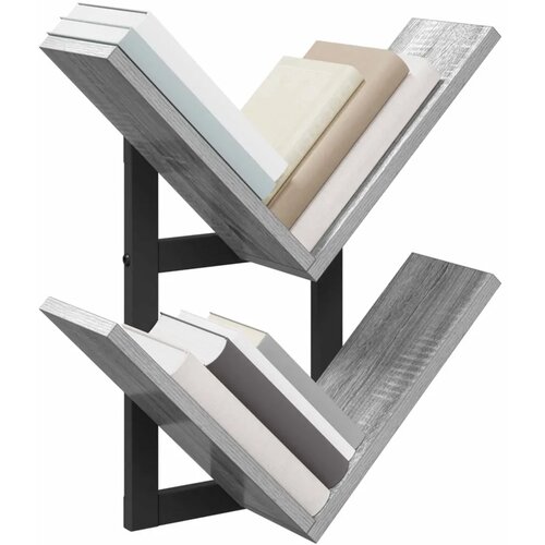  Floating polica za zid 2 kom. Siva Sonoma 43 x 15 x 47 cm - Siva Sonoma 2 Slike