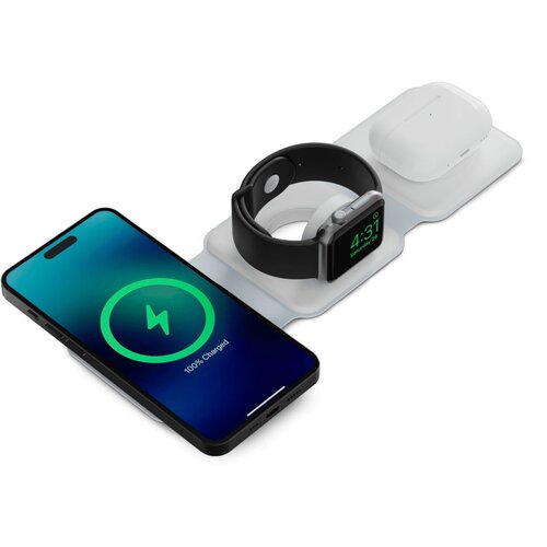 Ksix KSIX, bežični punjač 3 u 1, sklopivi, MagSafe kompatibilan, brzo punjenje, Qi Cene