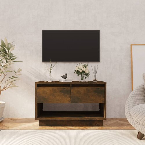 VidaXL TV omarica dimljeni hrast 70x41x44 cm iverna plo&amp;scaron;ča Slike