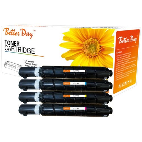 BetterDay toner C-EXV-49 c mps (low temperature toner) zam. kaseta za canon cyan 19k Slike