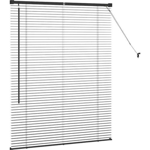 VidaXL Zavjesa za prozor sa zavjesama Ostalo Crna 105 x 130 cm Aluminij Slike