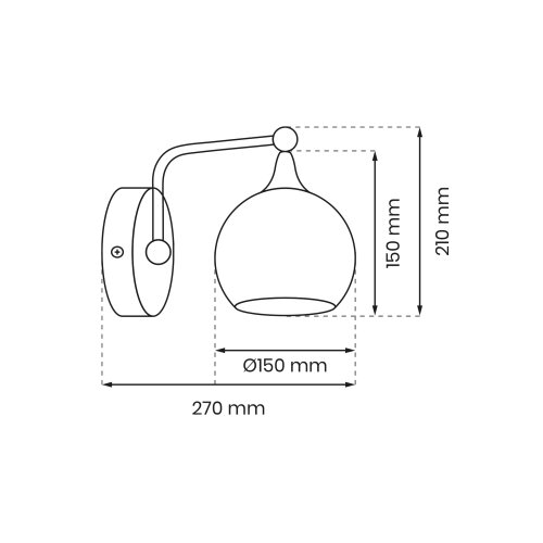  Zidna lampa MONTE 1xE27/60W/230V matni hrom Slike