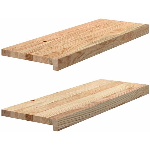 VidaXL Prozorske klupice 2 kom 70x25x2 cm netretirane masivne hrast Slike
