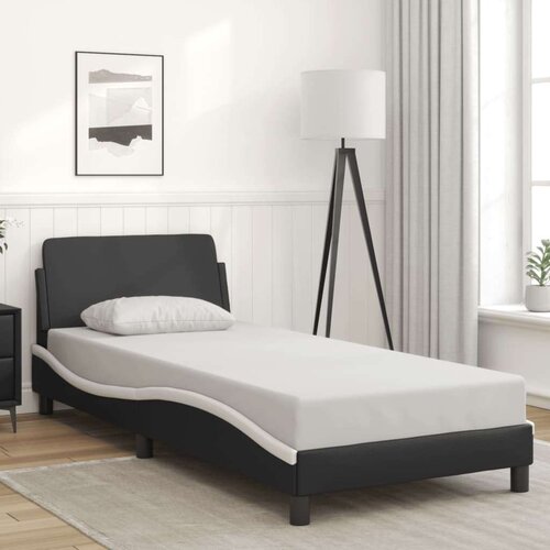 VidaXL okvir kreveta s uzglavljem crno-bijeli 80x200 cm umjetna koža Slike