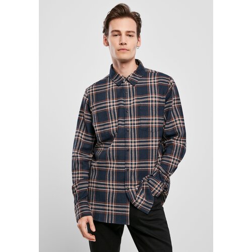 Urban Classics Campus Plaid Shirt Dark Blue/Rust Slike