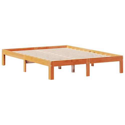  Krevet s regalom za knjige bez madraca 135 x 190 cm od borovine Slike