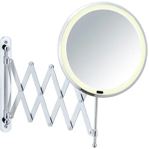 Wenko Stensko kozmetično ogledalo z LED osvetlitvijo in teleskopskim držalom Barona