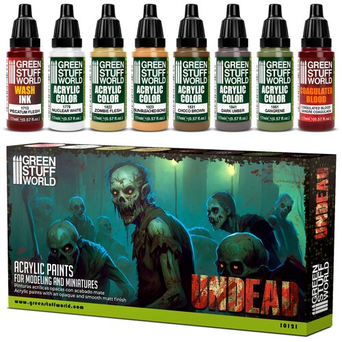 Green Stuff World Paint Set - Undead | Set Akrilnih Boja x8 Cene