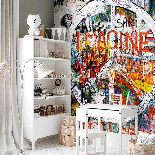 Artgeist Foto tapeta - Hippie Graffiti 300x210 Standard Slike
