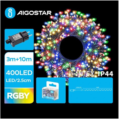 Aigostar LED spolja&amp;scaron;nja božićna girlanda 400xLED/8 funkcija 13m IP44 vi&amp;scaron;ebojna Slike