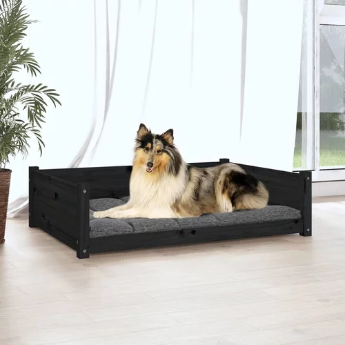  krevet za pse crni 95,5x65,5x28 cm od masivne borovine