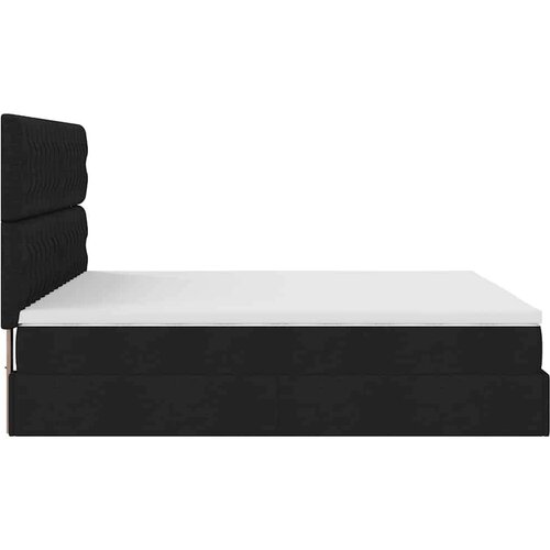 VidaXL Otomanski okvir kreveta s madracima crni 200x200cm od tkanine Slike