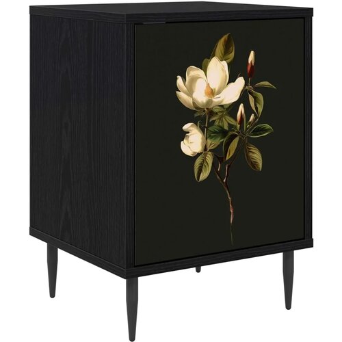  Noćni ormar BREMEN Crni hrast 36 x 33 x 51 cm Konstruirano drvo - Magnolijski uzorak 1 Slike