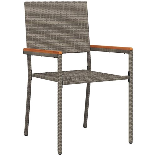  Vrtni set za objed 9 kom. Siva poliratan 240 x 90 x 75 cm Slike