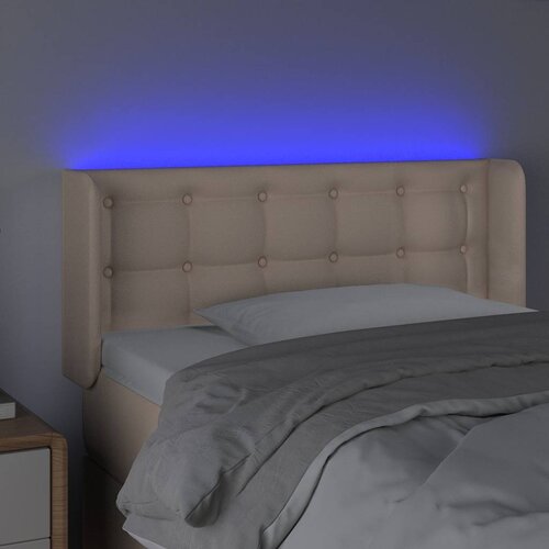  LED uzglavlje boja cappuccina 83x16x78/88 cm od umjetne kože Slike