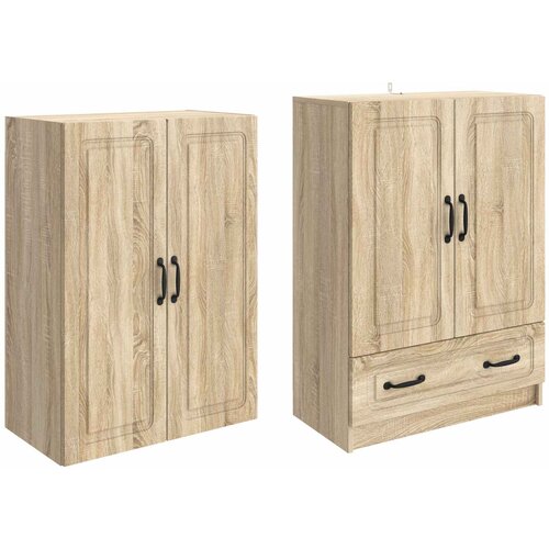  Set ormara 2 kom. Hrast sonoma Konstruirano drvo Smeđa 66 x 34,5 x 92 cm Slike