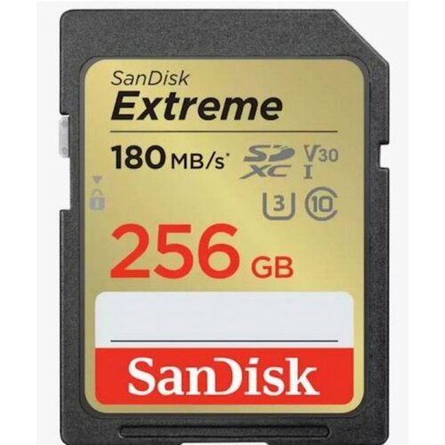 Sandisk SDXC 256GB extreme, 180MB/s UHS-I class10 U3 V30 Cene