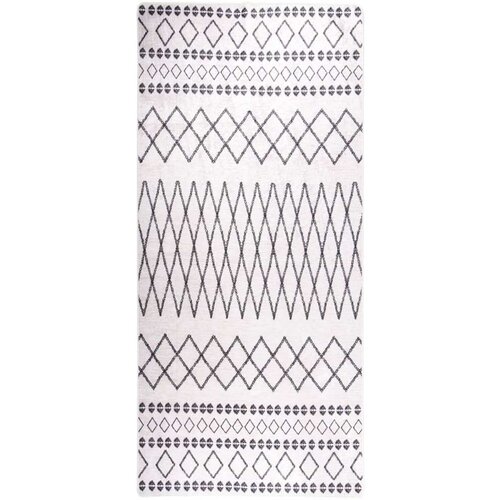 vidaXL perivi tepih 80 x 300 cm crno-bijeli protuklizni Cene