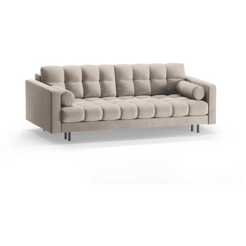 Cosmopolitan Design Bež žametna raztegljiva sedežna garnitura s prostorom za shranjevanje 222 cm Bali &amp;ndash; Slike