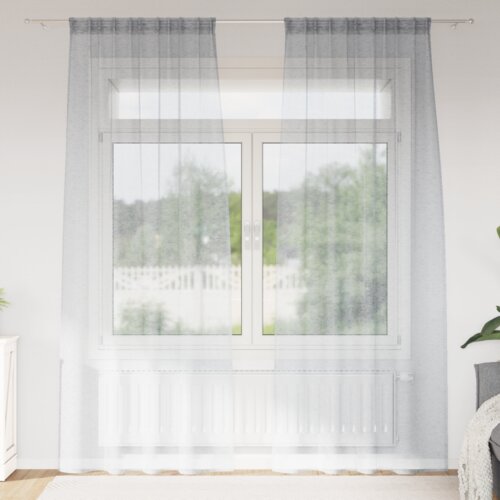 vidaXL Zavese z zavesami 2 pcs Temno siva 140 x 225 cm Poliester Cene